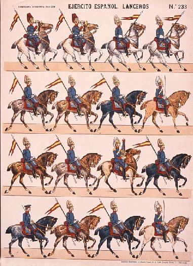 Ejército Español. Lanceros — 233: Lanceros a caballo del Ejército Español — No identificado