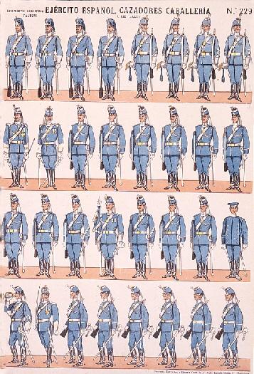 Ejército Español. Cazadores Caballería — 229: Cazadores de caballería a pie del Ejército Español — No identificado