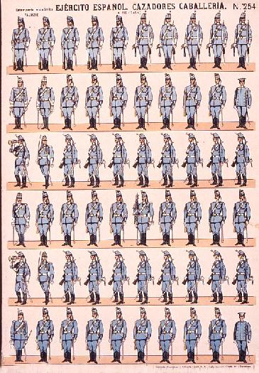 Ejército Español. Cazadores Caballería — 254: Cazadores de caballería a pie del Ejército Español — No identificado