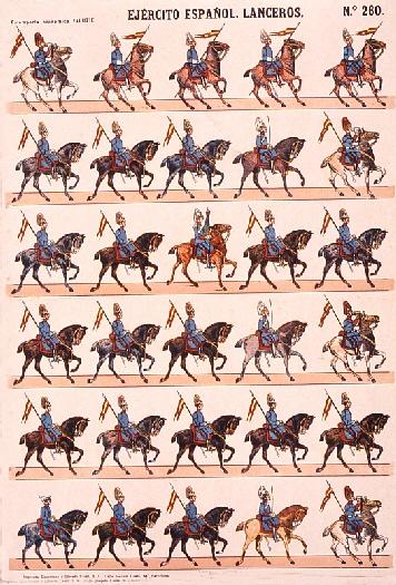 Ejército Español. Lanceros — 260: Lanceros a caballo del Ejército Español — No identificado