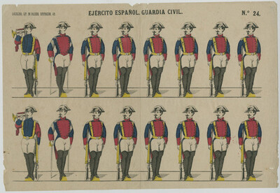 Ejército Español. Guardia Civil — 24: Pliego de soldados de papel del Ejército Español, Guardia Civil, número 24