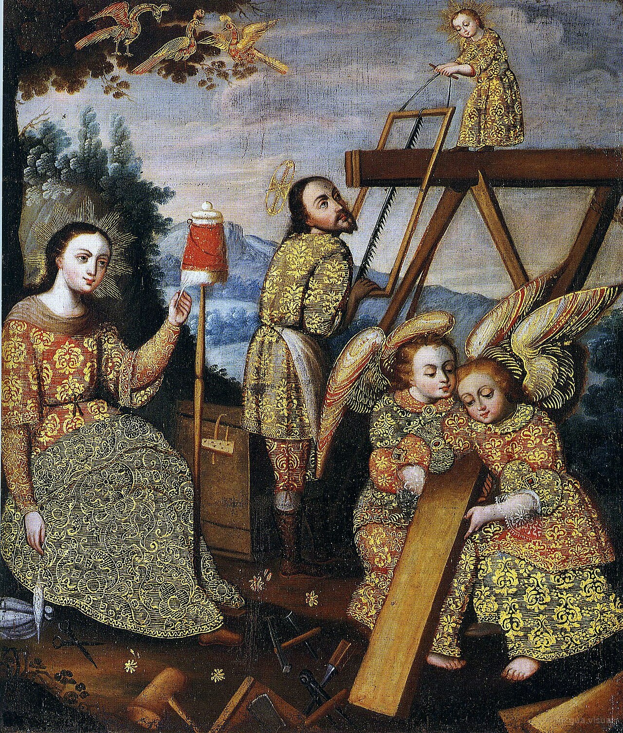 Diego Quispe Tito - La Sagrada Familia en Nazareth (Museo y Centro de Estudios Humanísticos Dra. Josefina Camacho de la Nuez)