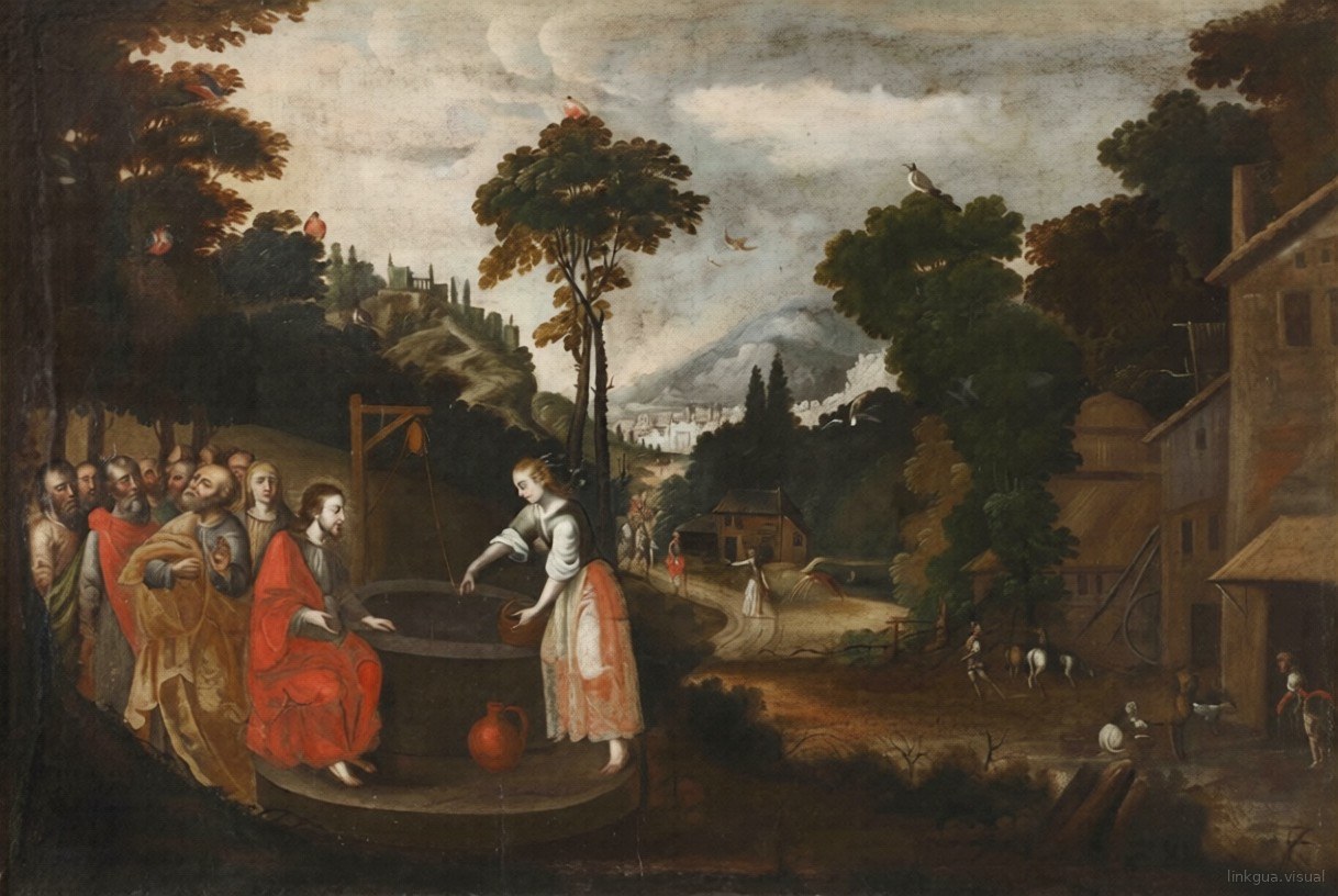 Círculo de Diego Quispe Tito -La Mujer Samaritana (Colección Barbosa-Stern, Lima)