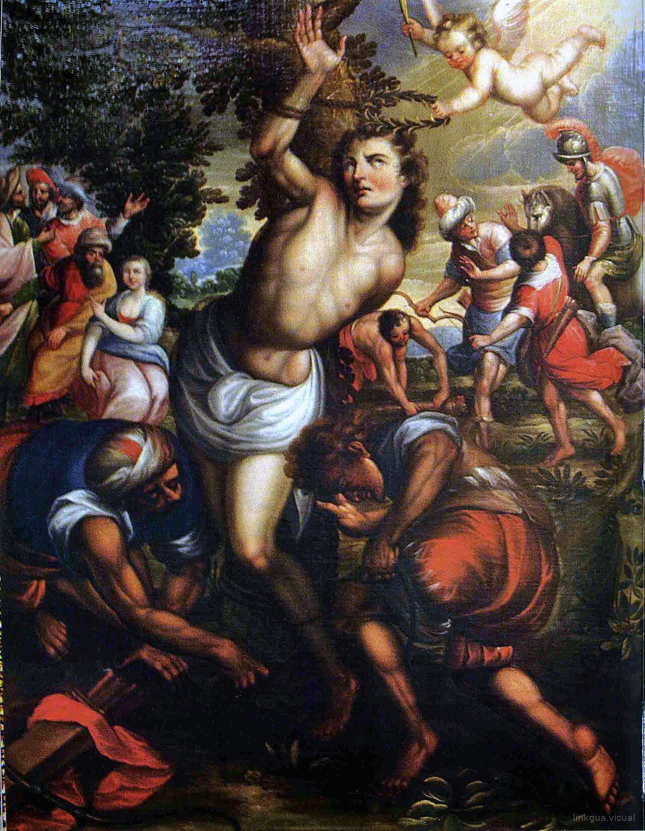 Diego Quispe Tito (atribuido) - Martitio de San Sebastián (Museo del Monasterio de Santa Catalina de Siena, Cuzco)