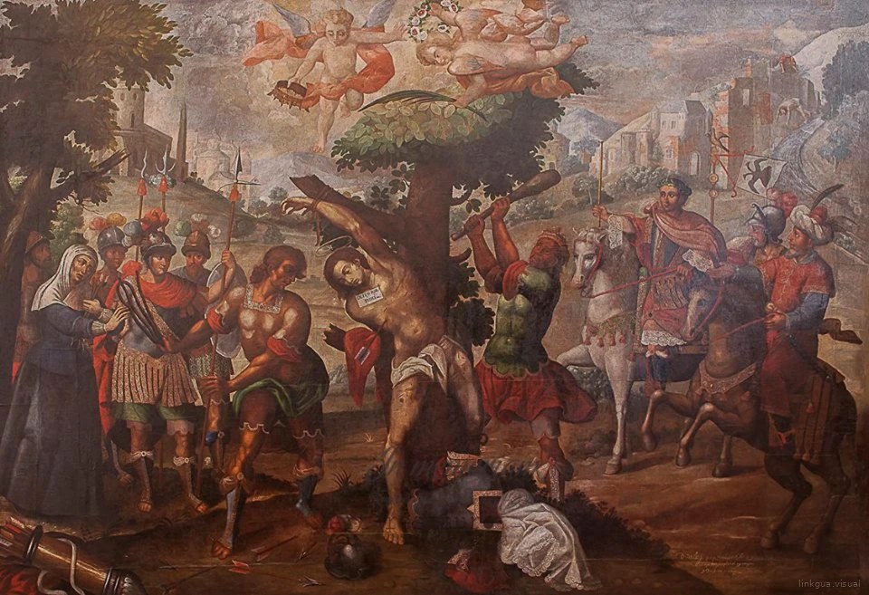 Diego Quispe Tito - Martirio de San Sebastián (Iglesia de San Sebastián, Cuzco)