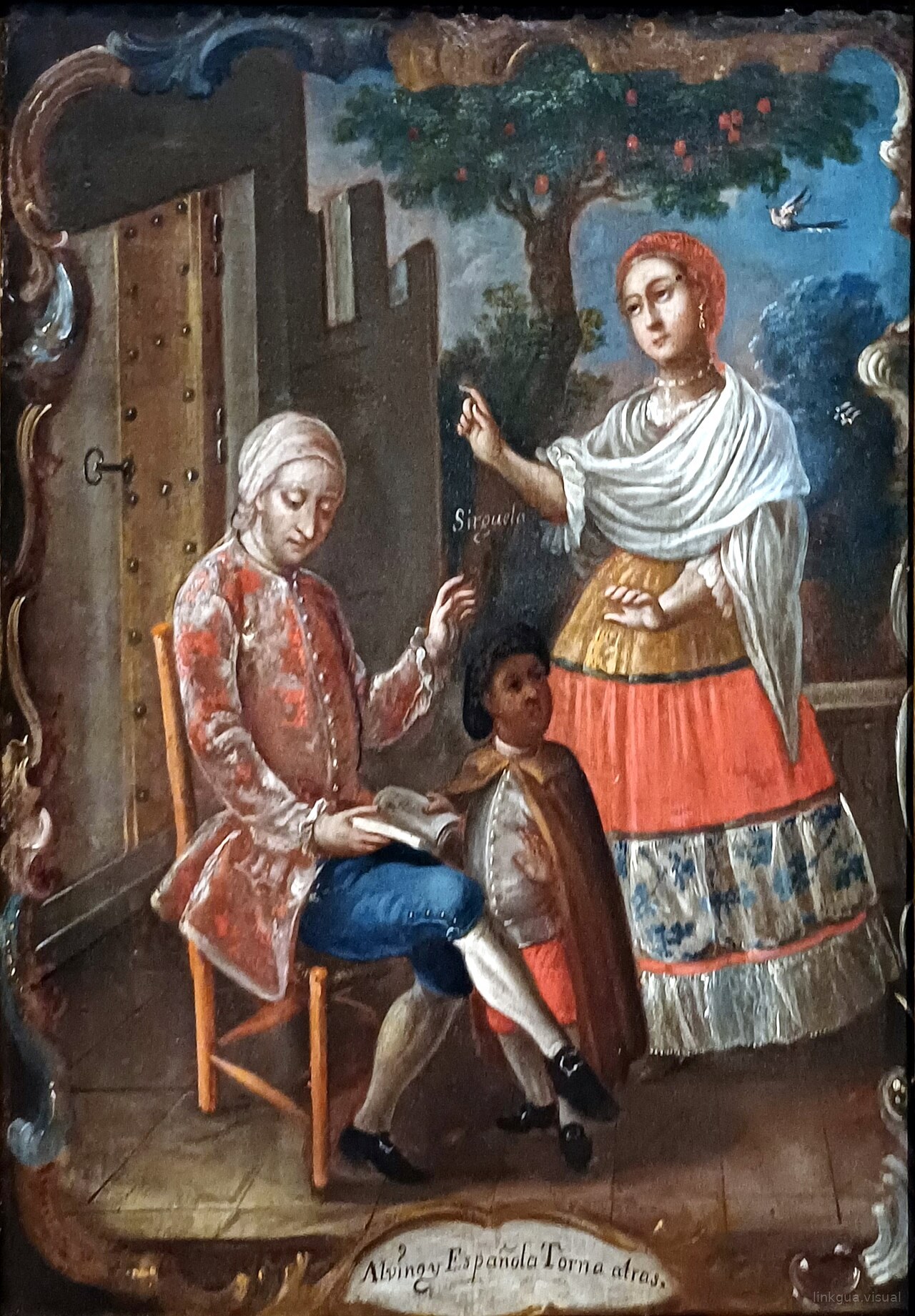 'De Alvino y Española, Torna Atrás' (C. 1770) by anonymous from New Spain — Anónimo