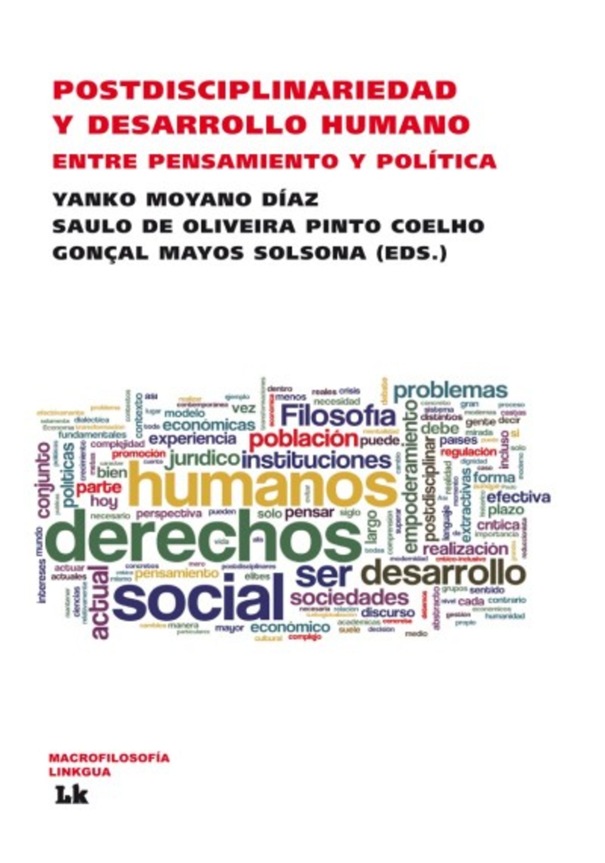 Portada de un libro titulada 'POSTDISCIPLINARIEDAD y DESARROLLO HUMANO entre