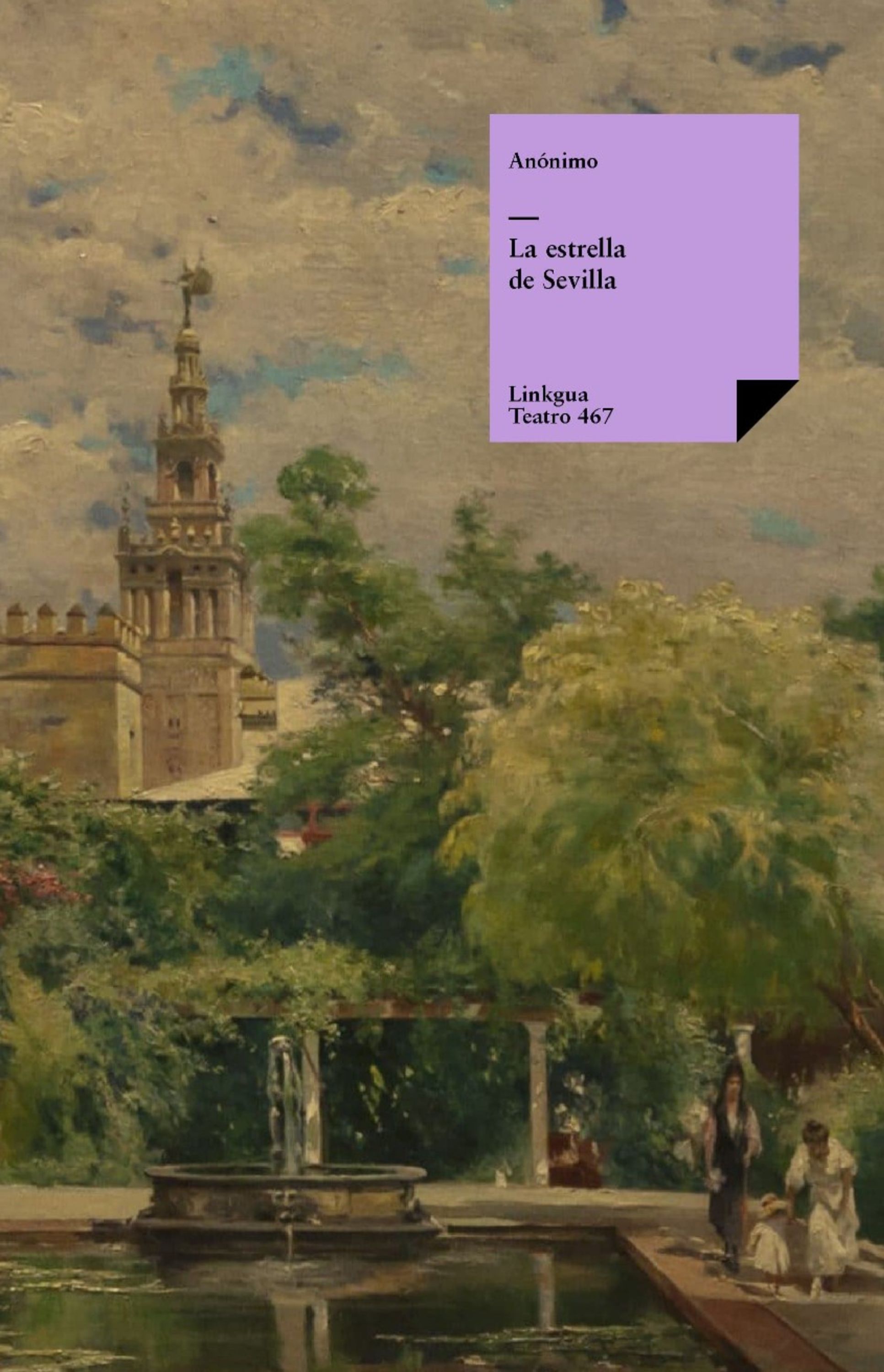 Jardín andaluz con fuente y torre — La Estrella de Sevilla