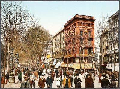 Barcelona. Rambla del Centro — Photochrom Zürich
