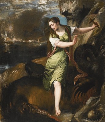 Santa Margherita e IL drago — Tiziano Vecellio