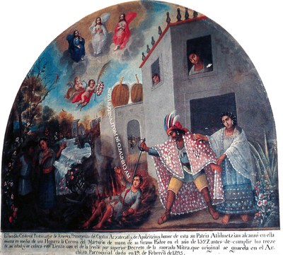 Es un fragmento de una pintura colonial