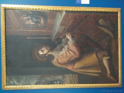 San Ignacio de Loyola ofrece sus armas a la Virgen de Montserrat — Cristóbal de Villalpando
