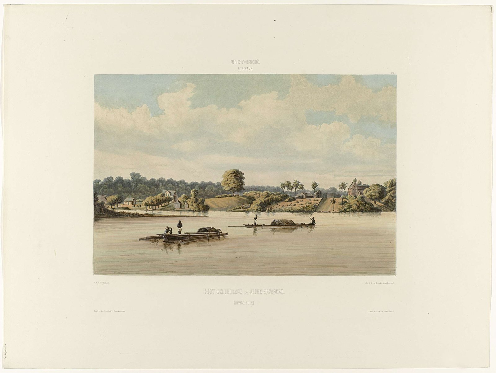 Post Gelderland y Joden Savannah en el río Suriname