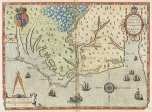 Mapa Histórico de Virginia y sus costas circundantes — John White
