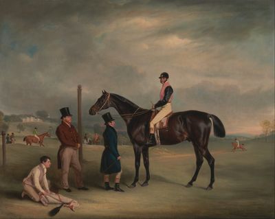 Jinetes y caballos en un día de carreras — John Frederick Herring Sr.