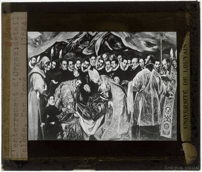 El Greco. De begrafenis van de graaf van Orgaz Detail: Graaf van Orgaz