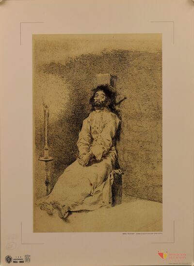 Reproducción de la obra «Ajusticiado» de Francisco de Goya.