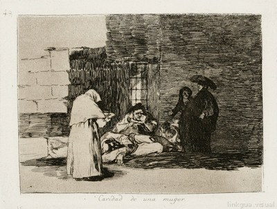 Los Desastres de la guerra — 37: Caridad de una mujer