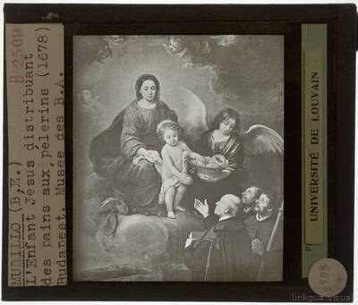 Bartolomé Esteban Murillo. Het kind Christus deelt brood uit aan de pelgrims