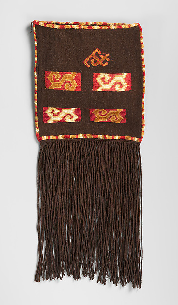 Embroidered bag with fringe — Nasca artist