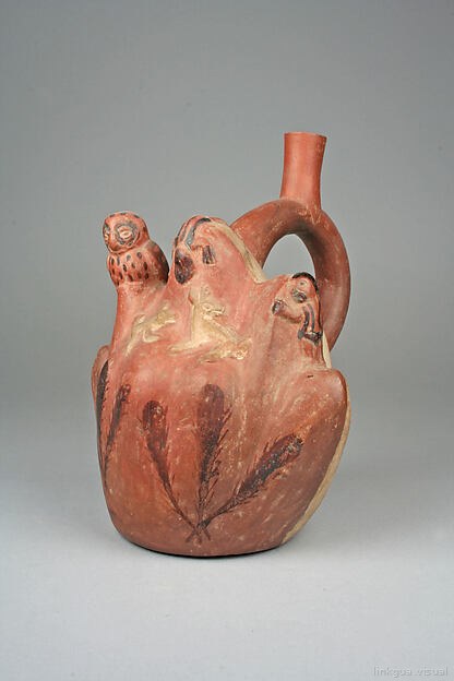 Mountain Scene Bottle — Anónimo moche