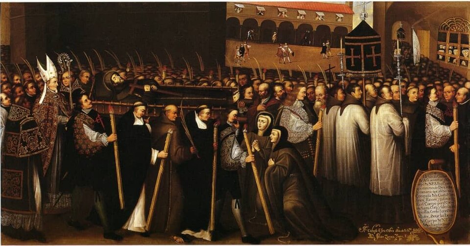 Basilio de Santa Cruz Pumacallao - Funerales de San Francisco (Museo San Francisco, Santiago de Chile)